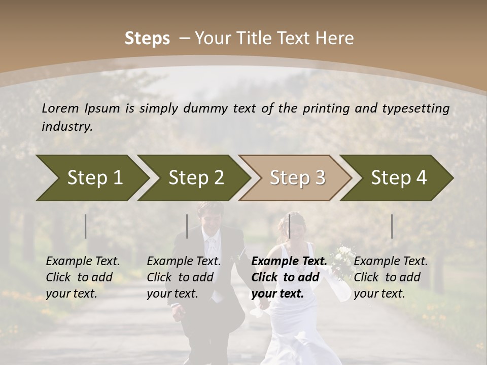 Male Romance Blossom PowerPoint Template