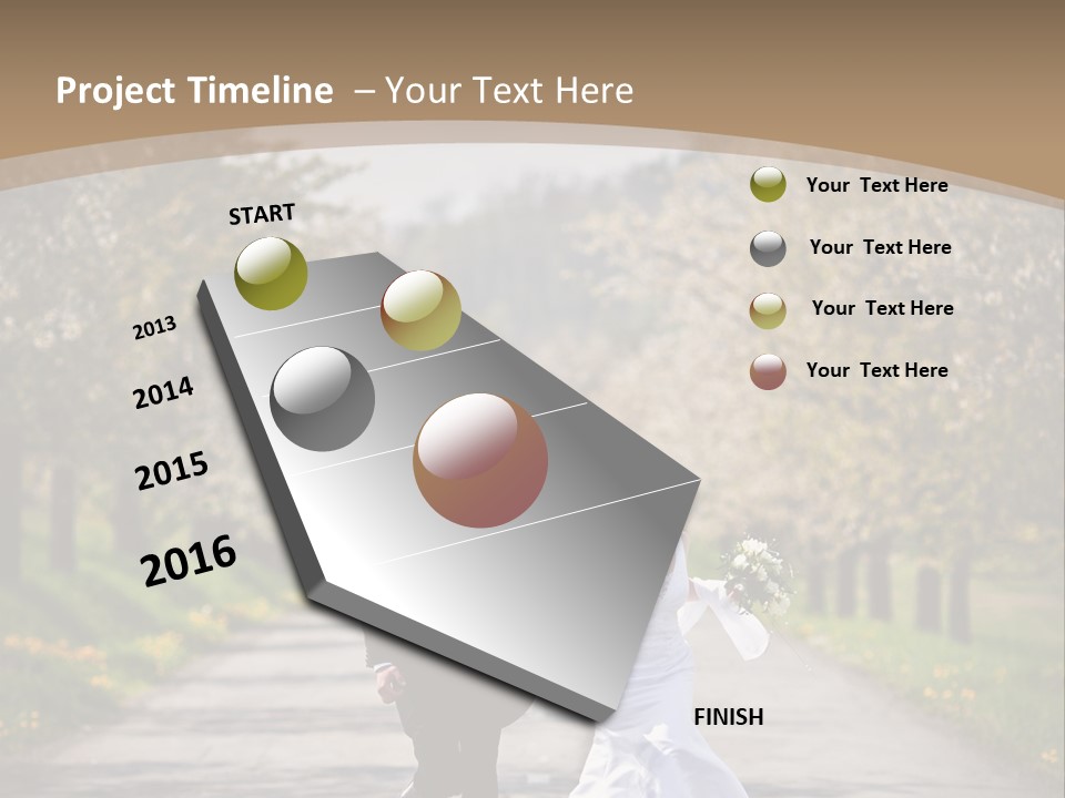 Male Romance Blossom PowerPoint Template