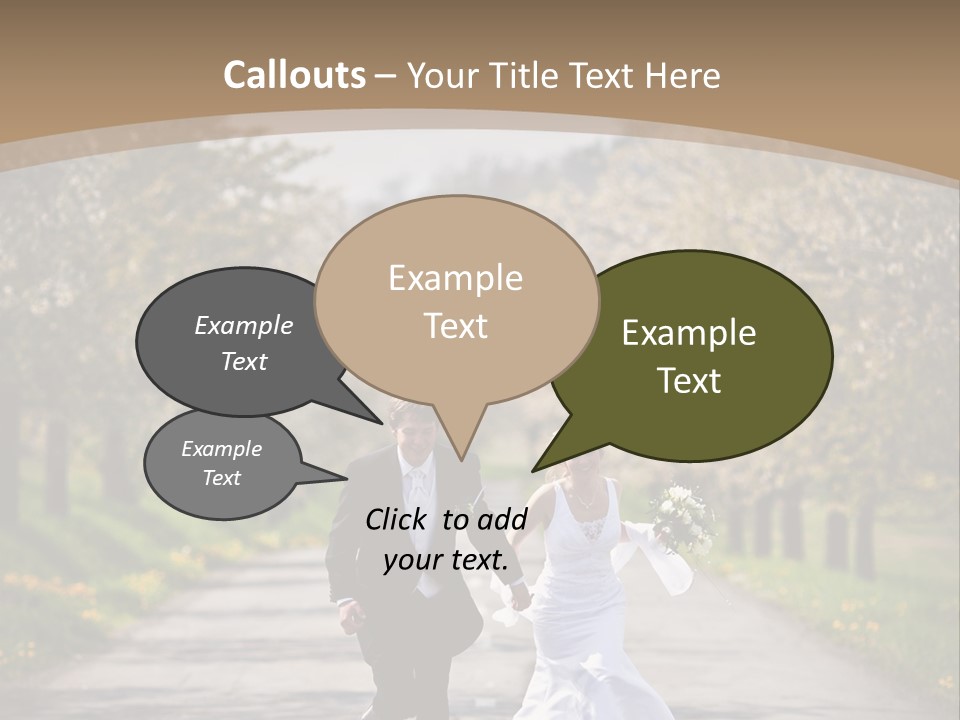 Male Romance Blossom PowerPoint Template