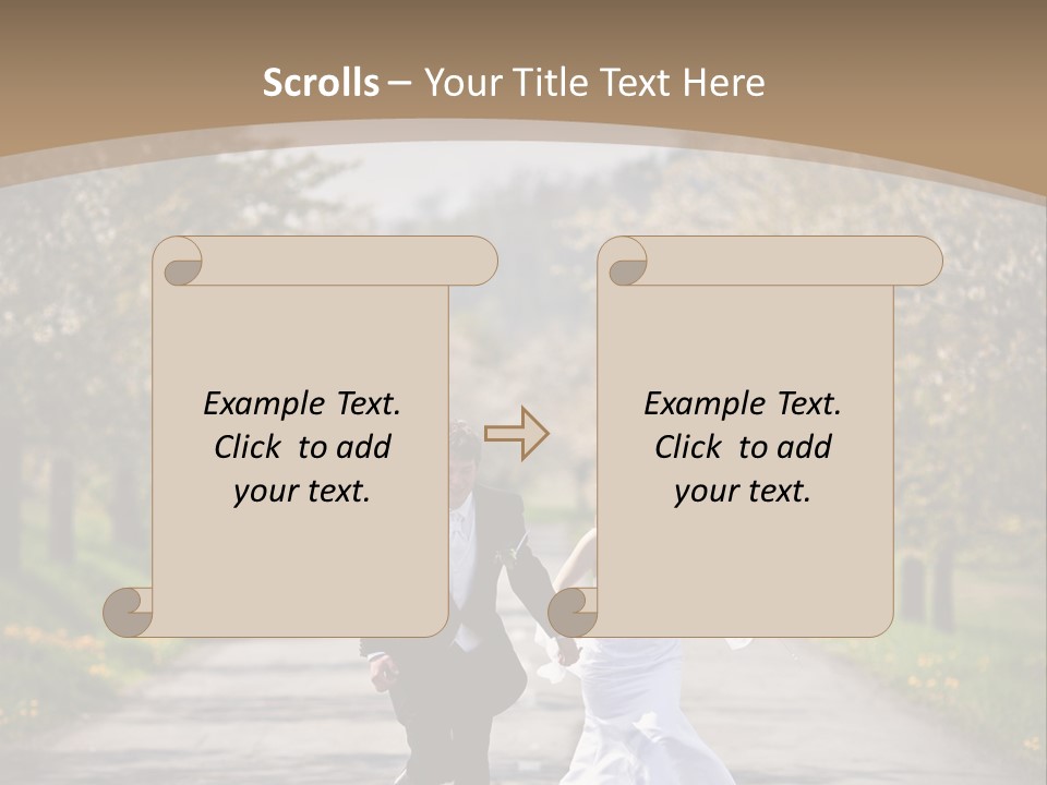 Male Romance Blossom PowerPoint Template