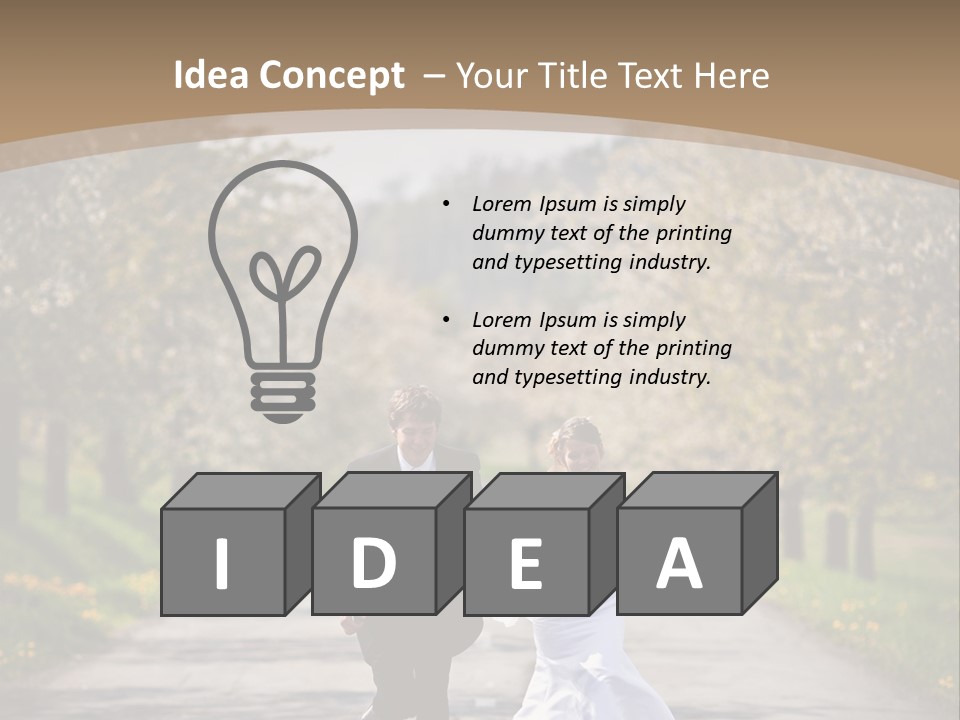 Male Romance Blossom PowerPoint Template