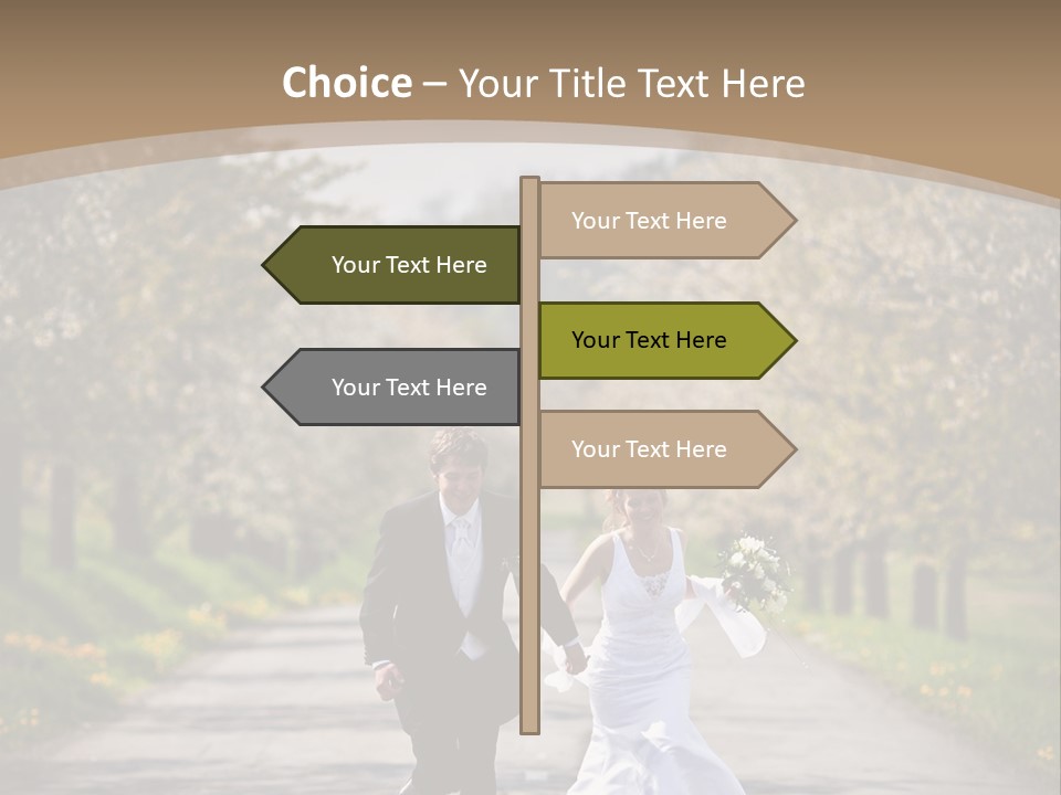 Male Romance Blossom PowerPoint Template