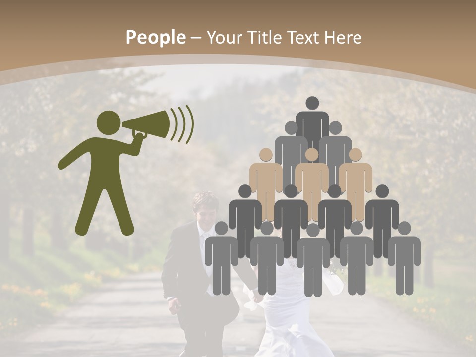 Male Romance Blossom PowerPoint Template