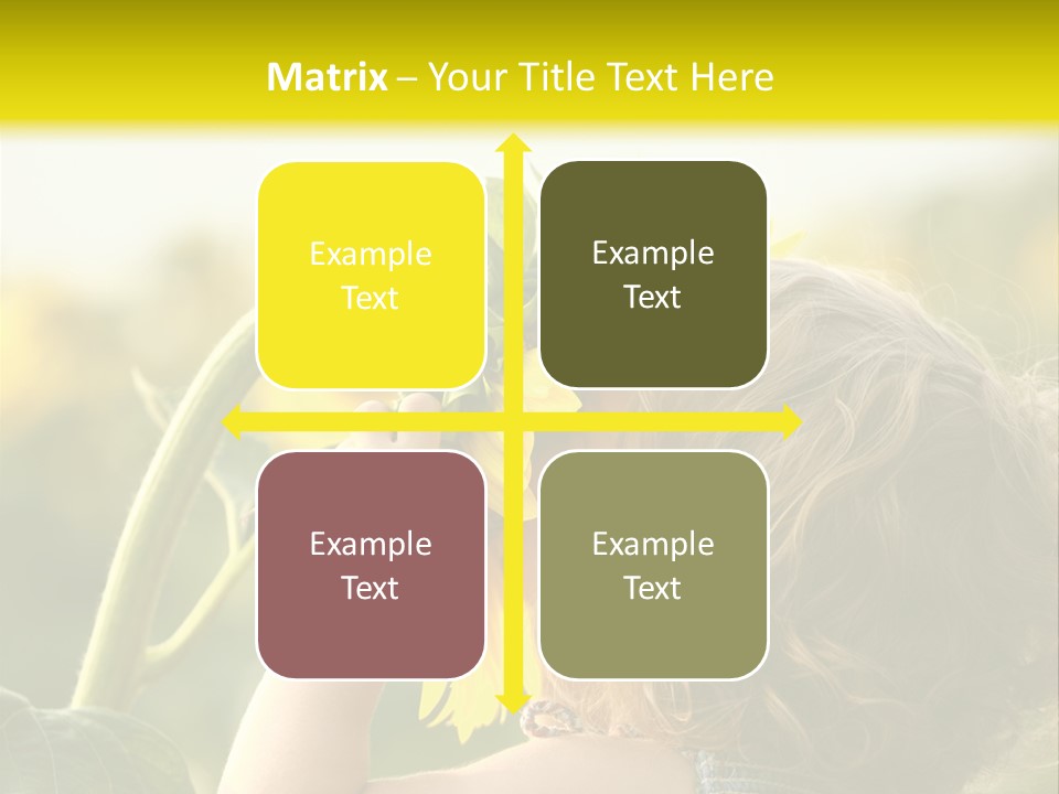 A Little Girl With A Sunflower In Her Hair PowerPoint Template