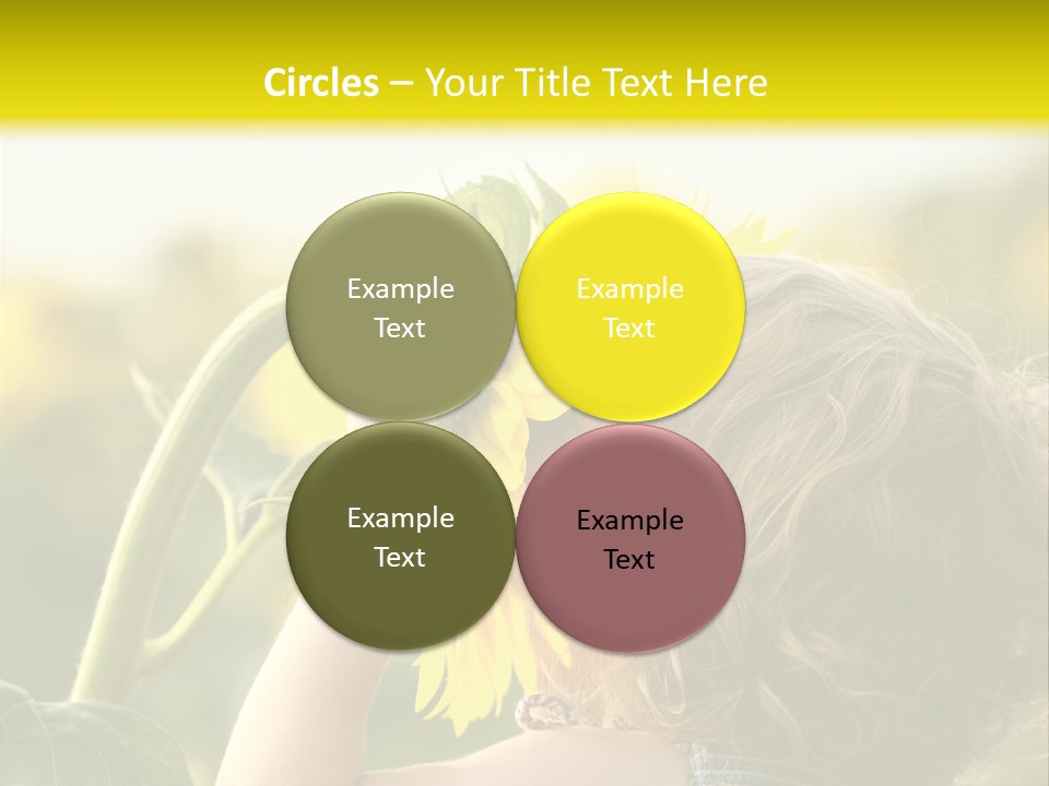 A Little Girl With A Sunflower In Her Hair PowerPoint Template