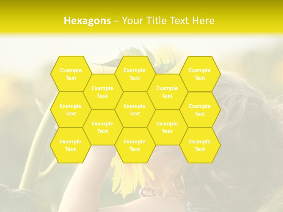 A Little Girl With A Sunflower In Her Hair PowerPoint Template