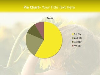 A Little Girl With A Sunflower In Her Hair PowerPoint Template