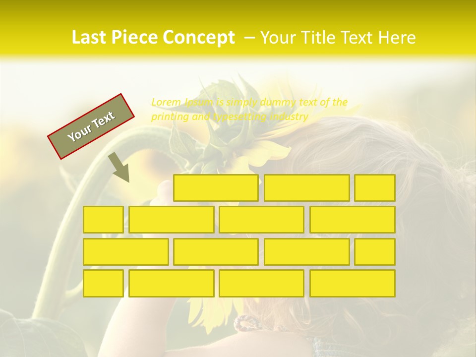A Little Girl With A Sunflower In Her Hair PowerPoint Template