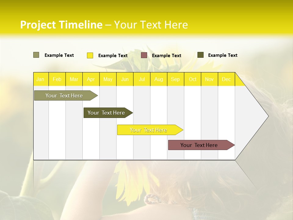 A Little Girl With A Sunflower In Her Hair PowerPoint Template