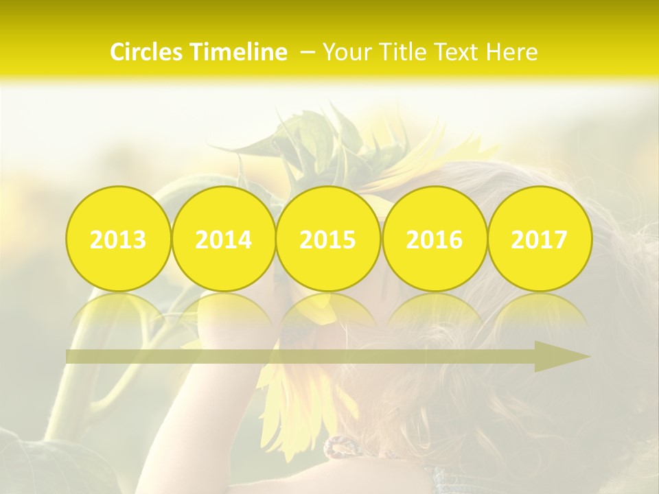 A Little Girl With A Sunflower In Her Hair PowerPoint Template