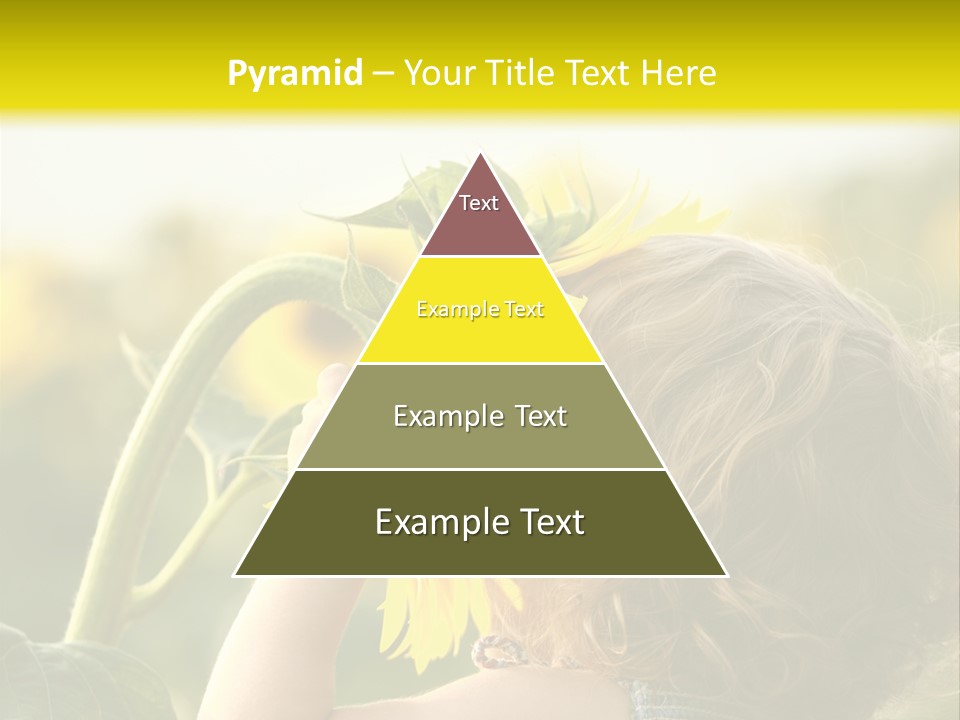 A Little Girl With A Sunflower In Her Hair PowerPoint Template