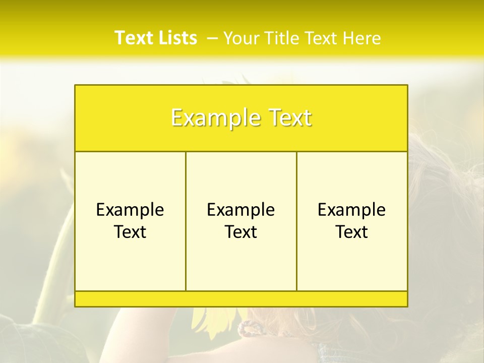 A Little Girl With A Sunflower In Her Hair PowerPoint Template