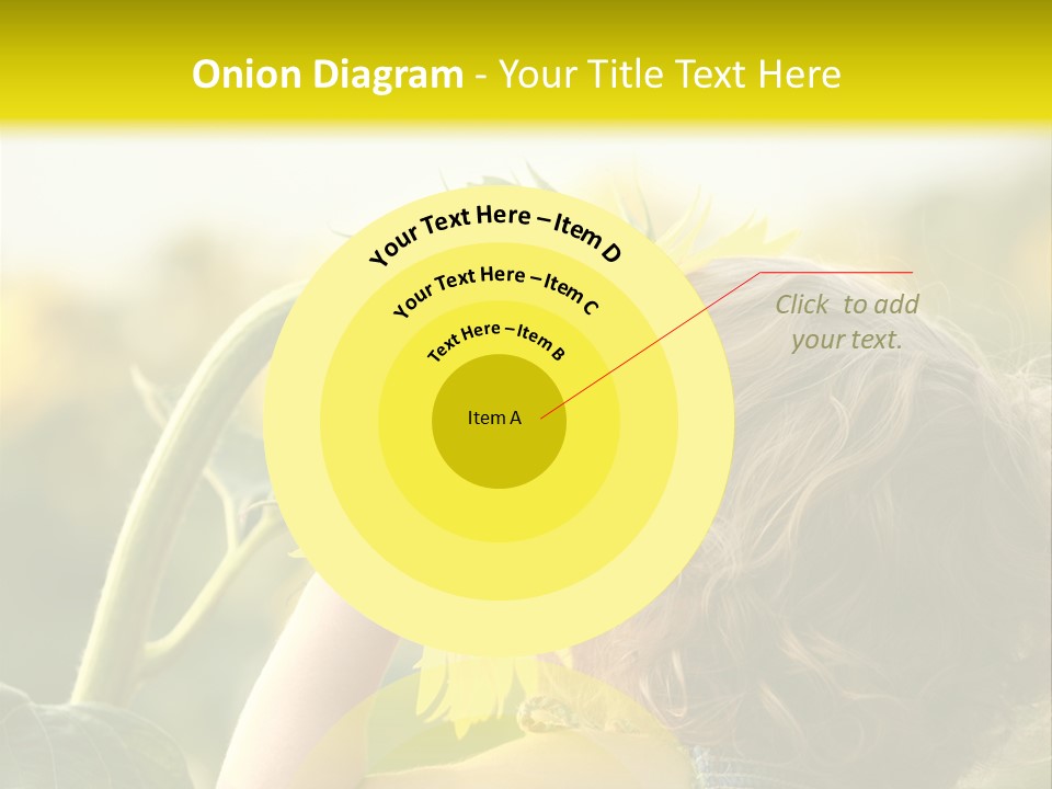 A Little Girl With A Sunflower In Her Hair PowerPoint Template