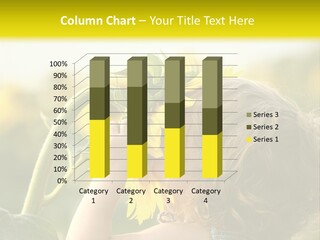 A Little Girl With A Sunflower In Her Hair PowerPoint Template