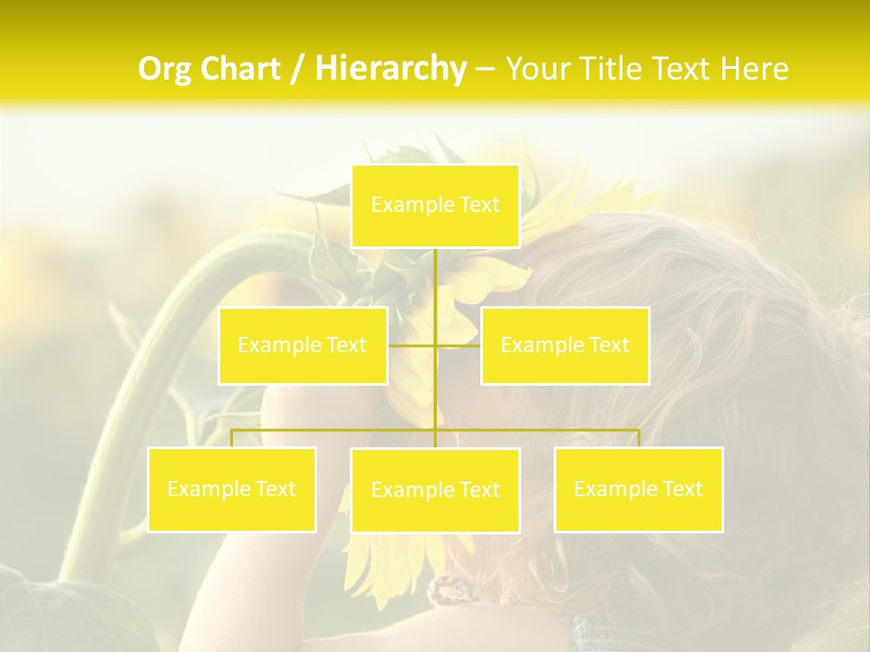A Little Girl With A Sunflower In Her Hair PowerPoint Template