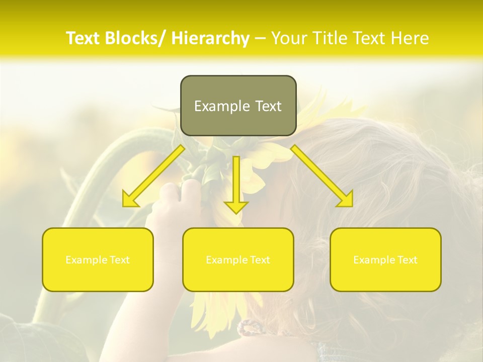 A Little Girl With A Sunflower In Her Hair PowerPoint Template