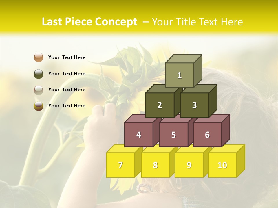 A Little Girl With A Sunflower In Her Hair PowerPoint Template