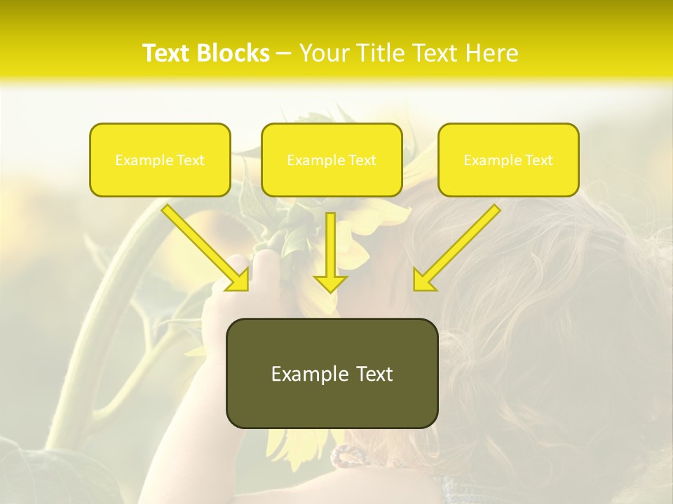 A Little Girl With A Sunflower In Her Hair PowerPoint Template