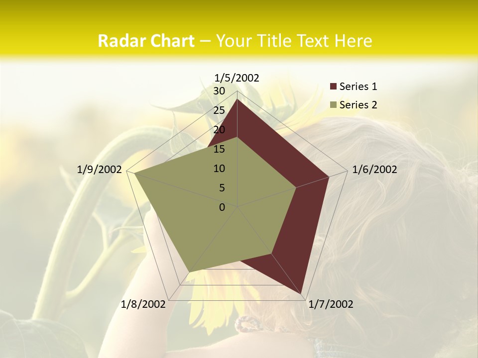 A Little Girl With A Sunflower In Her Hair PowerPoint Template