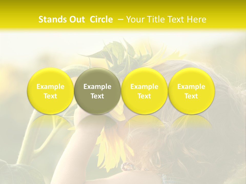 A Little Girl With A Sunflower In Her Hair PowerPoint Template