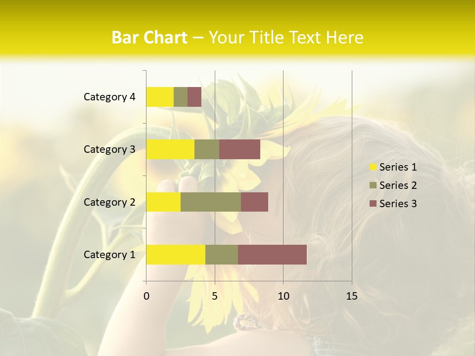 A Little Girl With A Sunflower In Her Hair PowerPoint Template