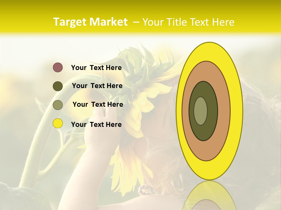 A Little Girl With A Sunflower In Her Hair PowerPoint Template