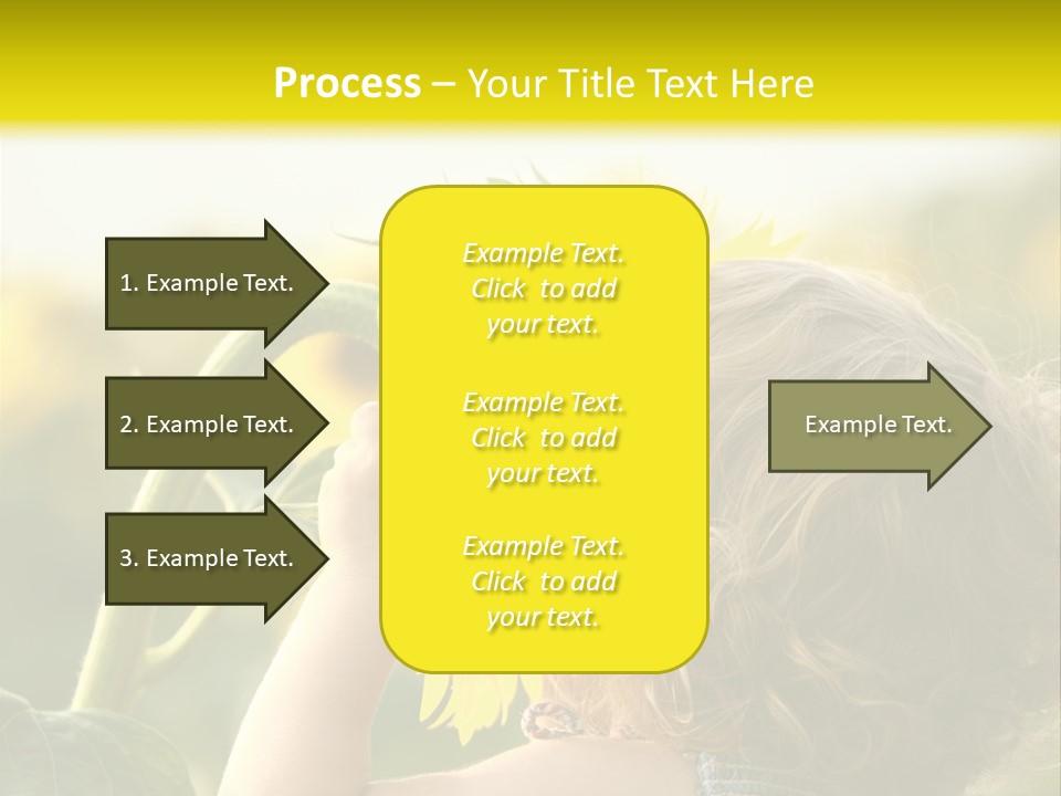 A Little Girl With A Sunflower In Her Hair PowerPoint Template