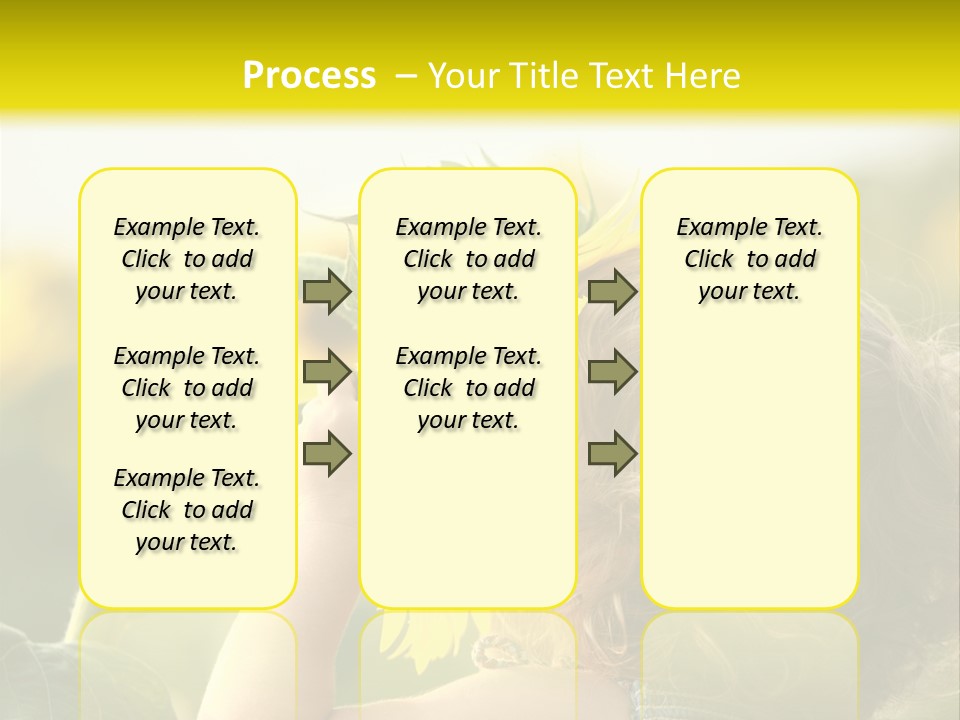 A Little Girl With A Sunflower In Her Hair PowerPoint Template