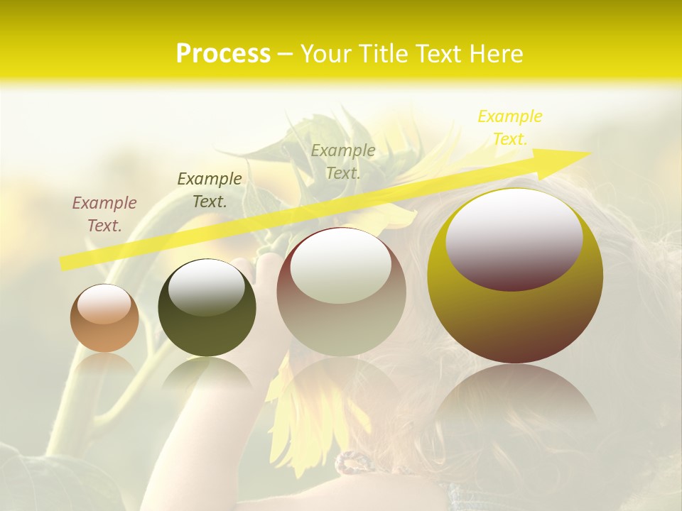 A Little Girl With A Sunflower In Her Hair PowerPoint Template