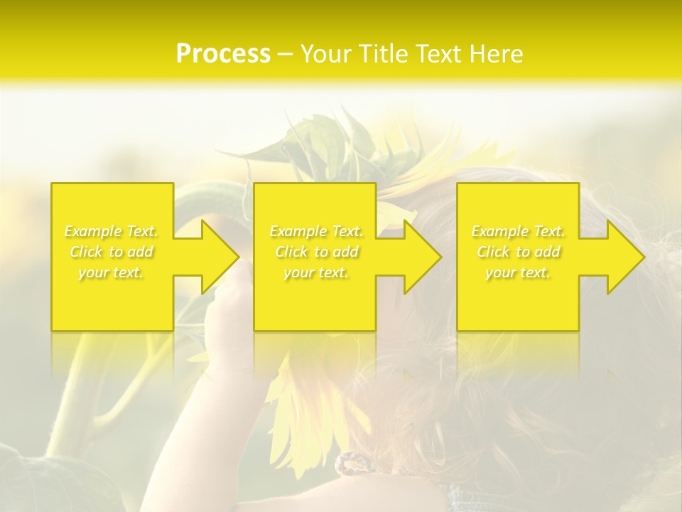 A Little Girl With A Sunflower In Her Hair PowerPoint Template
