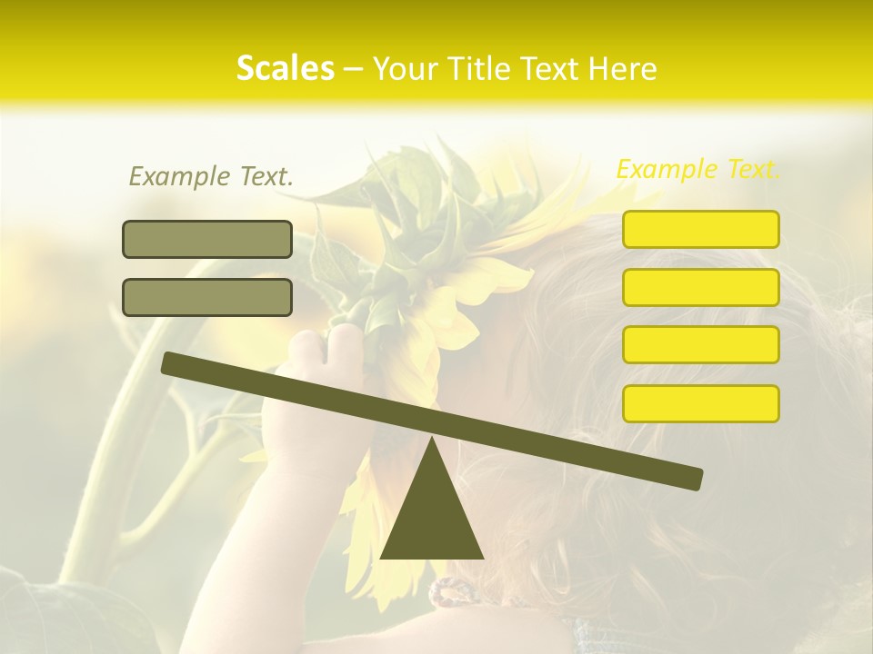 A Little Girl With A Sunflower In Her Hair PowerPoint Template