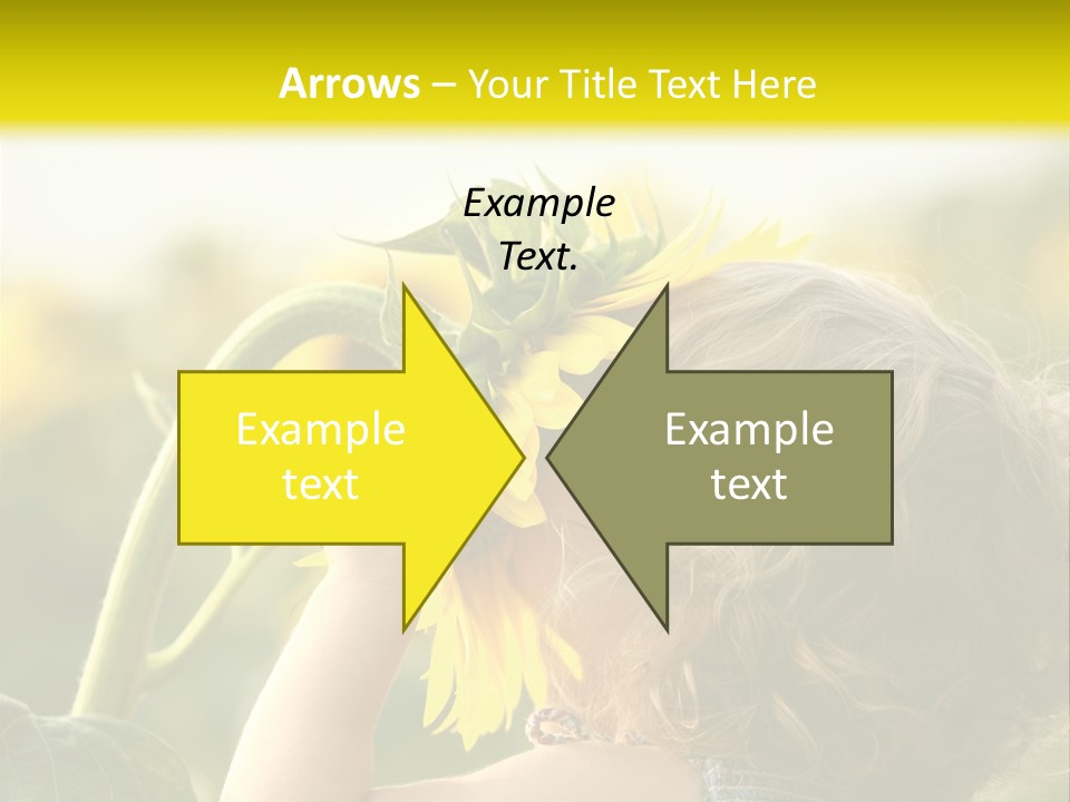 A Little Girl With A Sunflower In Her Hair PowerPoint Template