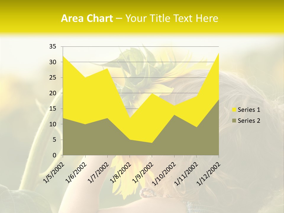 A Little Girl With A Sunflower In Her Hair PowerPoint Template