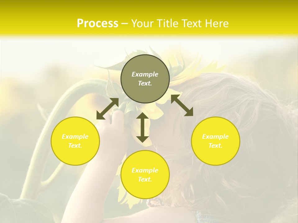 A Little Girl With A Sunflower In Her Hair PowerPoint Template