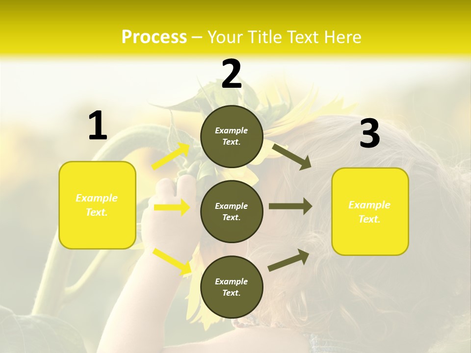 A Little Girl With A Sunflower In Her Hair PowerPoint Template