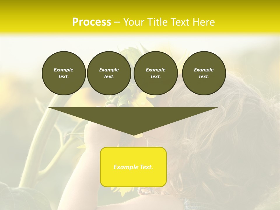 A Little Girl With A Sunflower In Her Hair PowerPoint Template