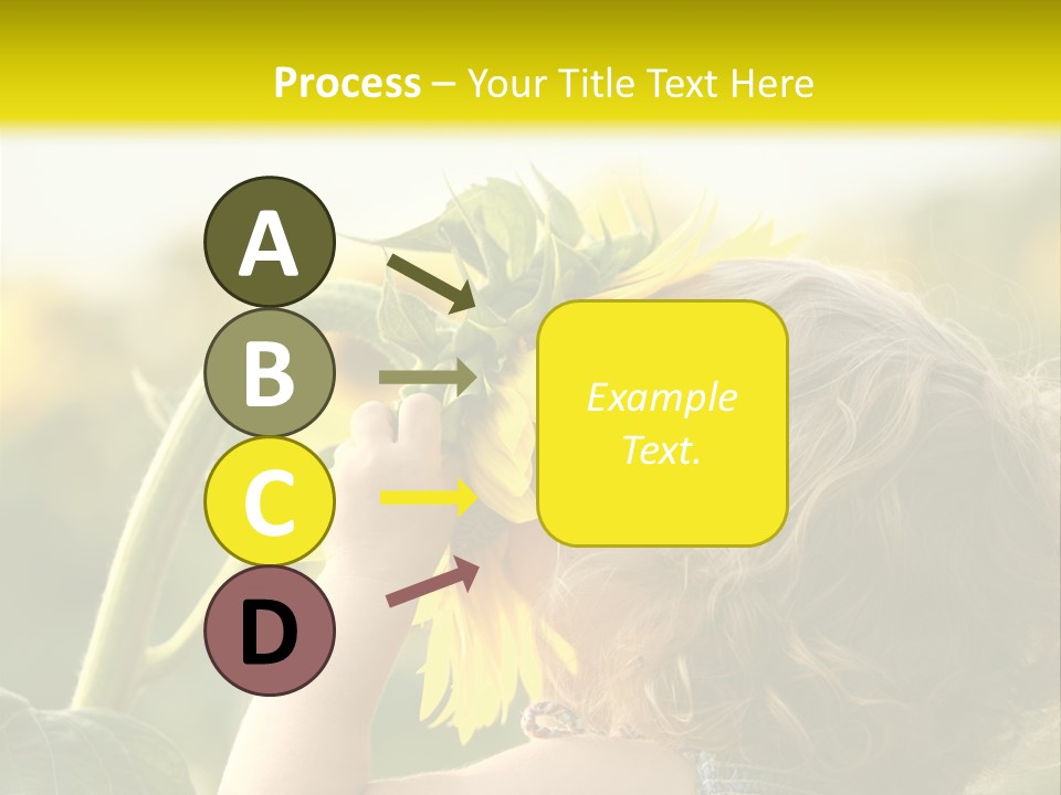 A Little Girl With A Sunflower In Her Hair PowerPoint Template