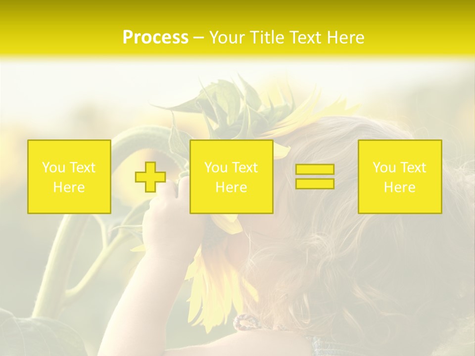 A Little Girl With A Sunflower In Her Hair PowerPoint Template