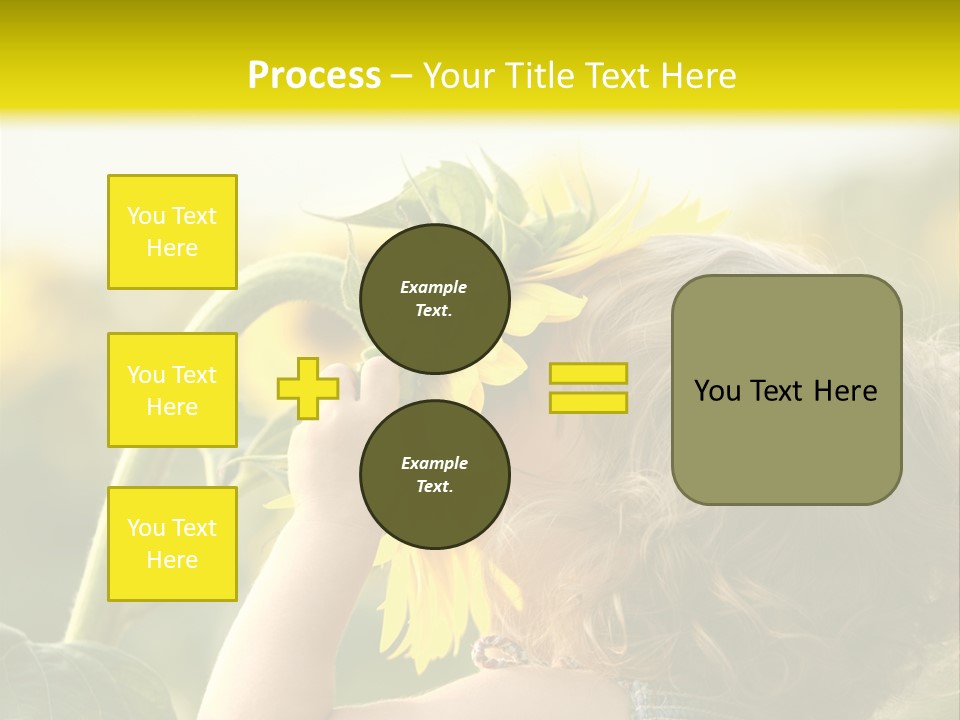 A Little Girl With A Sunflower In Her Hair PowerPoint Template