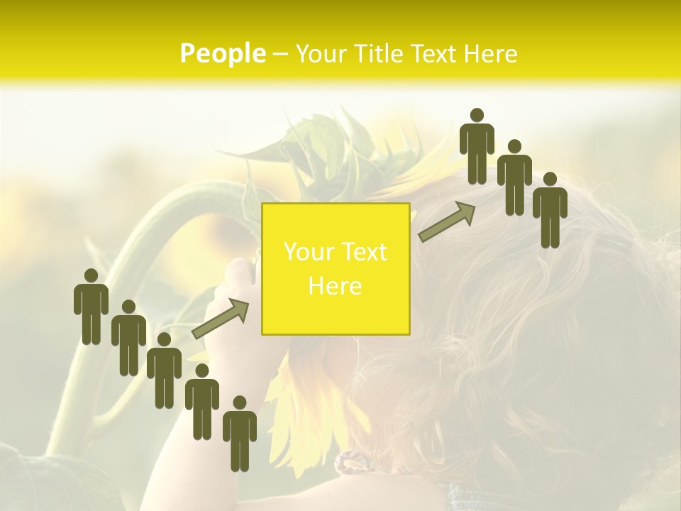 A Little Girl With A Sunflower In Her Hair PowerPoint Template