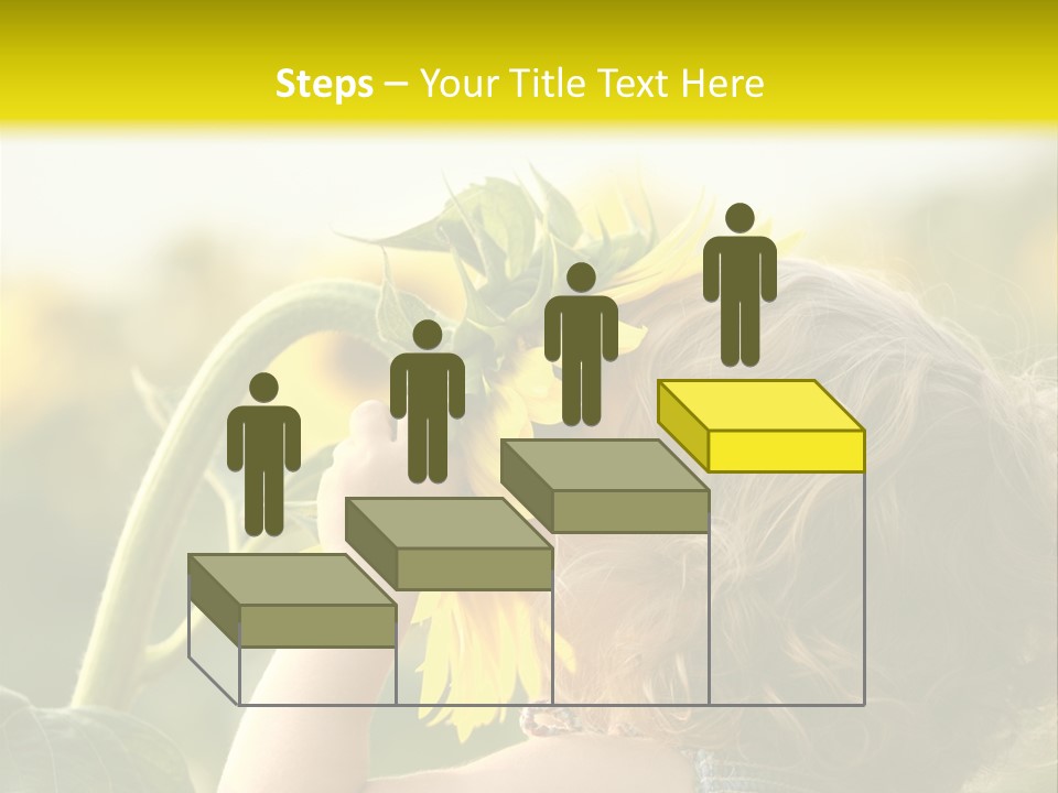 A Little Girl With A Sunflower In Her Hair PowerPoint Template