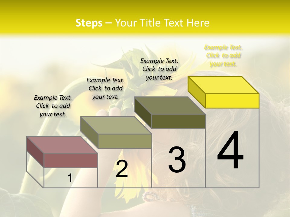 A Little Girl With A Sunflower In Her Hair PowerPoint Template