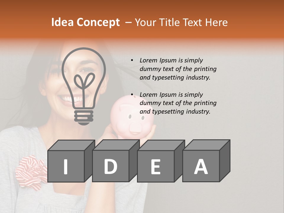 Love Pink Rabbit PowerPoint Template