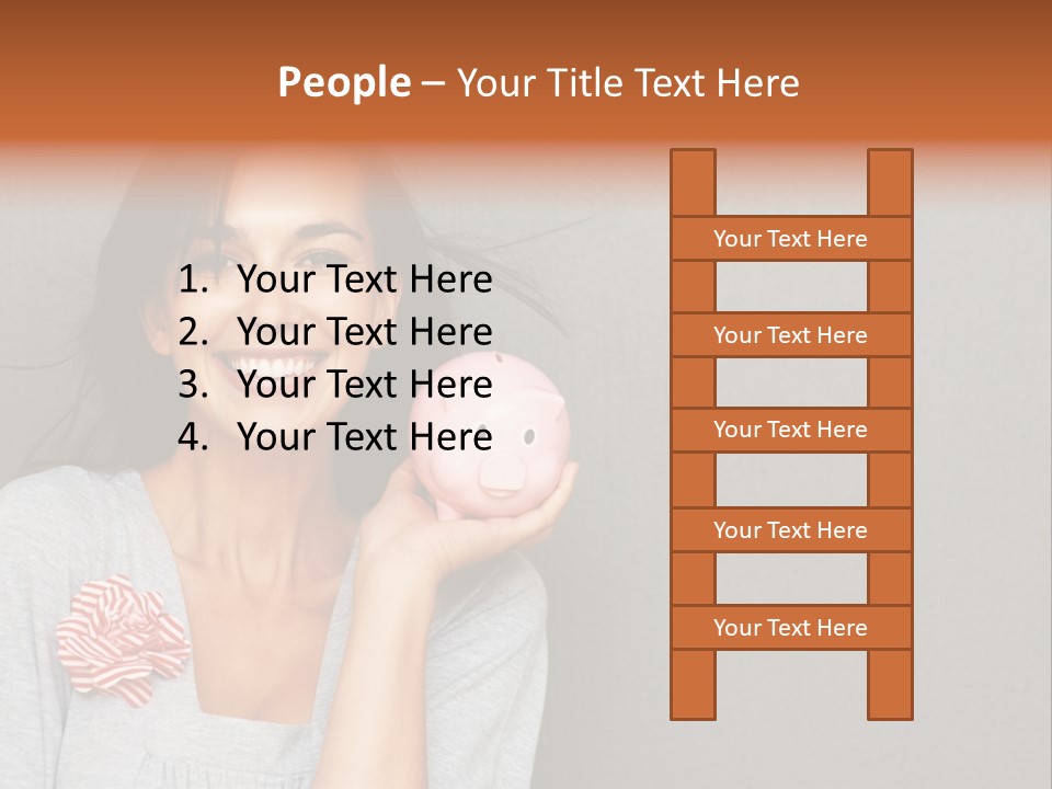 Love Pink Rabbit PowerPoint Template