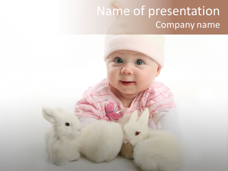 Love Pink Rabbit PowerPoint Template