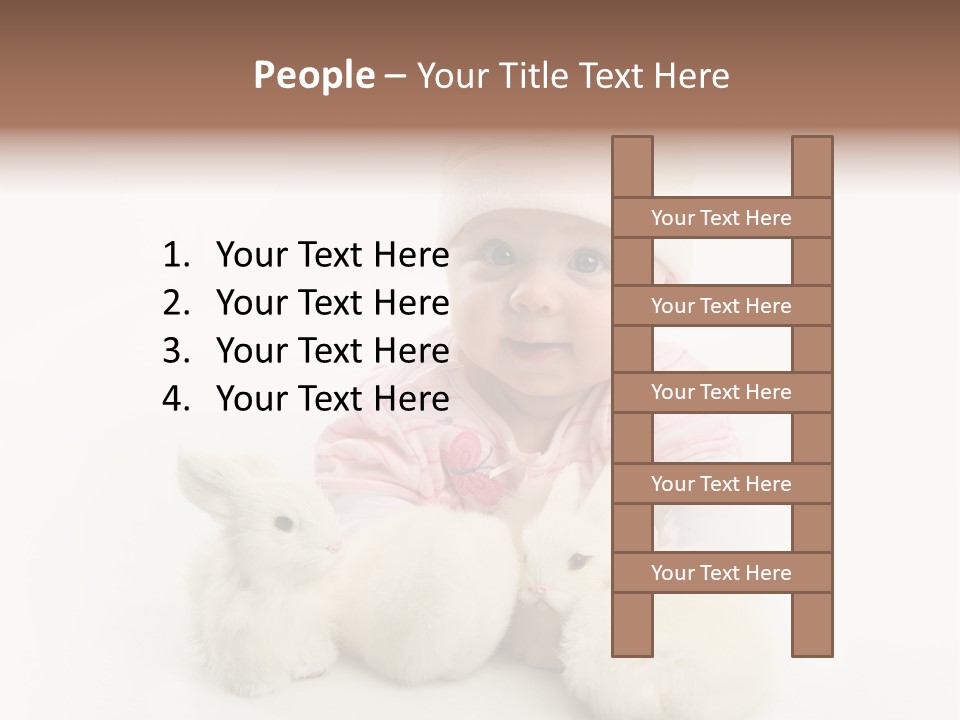 Love Pink Rabbit PowerPoint Template