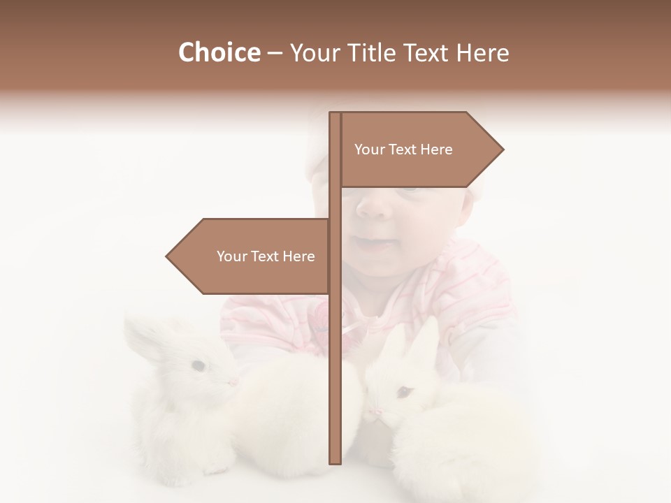 Love Pink Rabbit PowerPoint Template