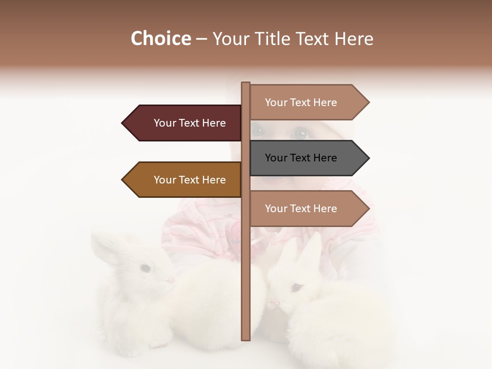 Love Pink Rabbit PowerPoint Template