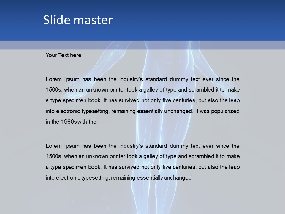 Flying Skeleton Bones PowerPoint Template