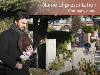 Cemetery Passed Vault PowerPoint Template